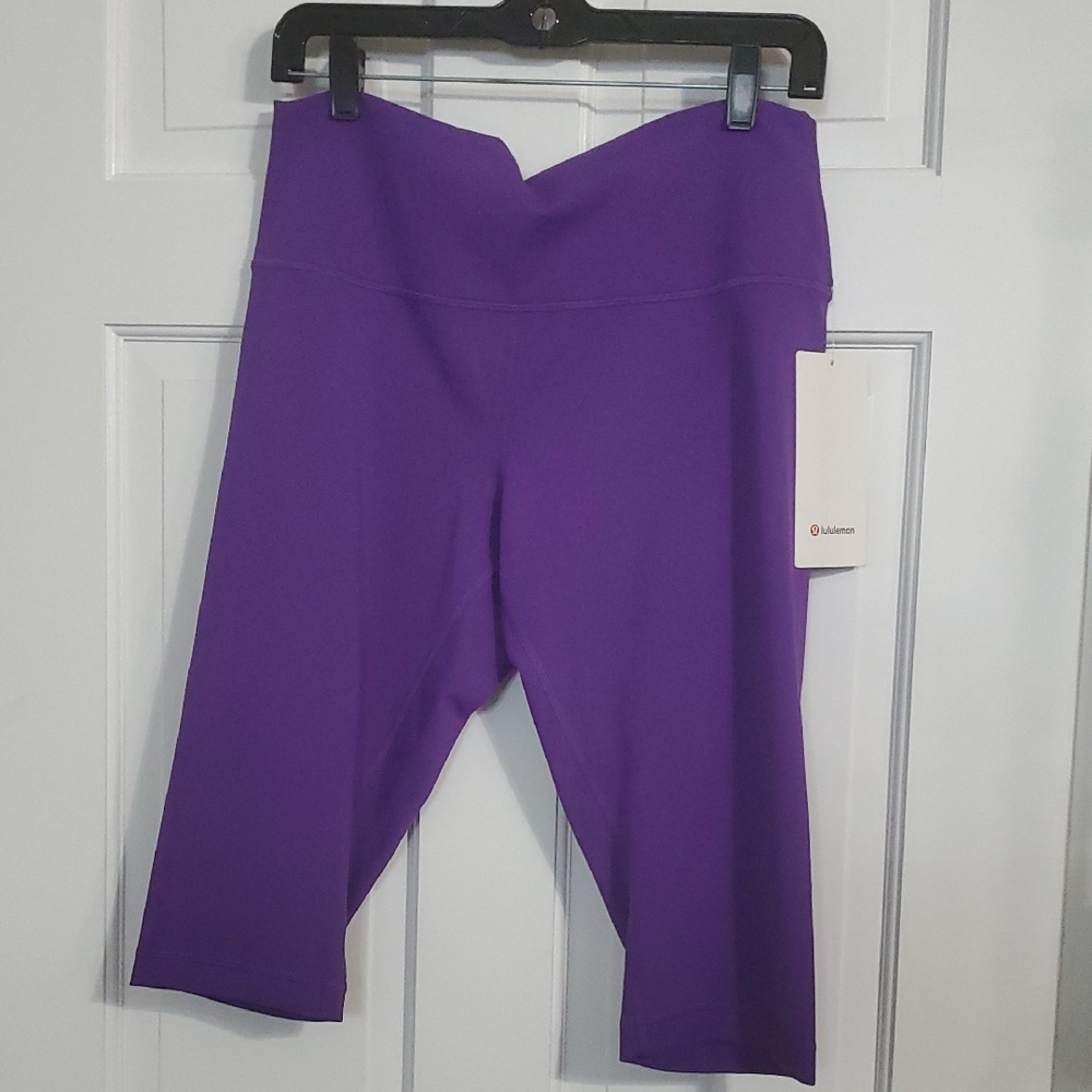NWT Lululemon Wunder Train HR College Purple Cropped 15in Sz 6 Leggings